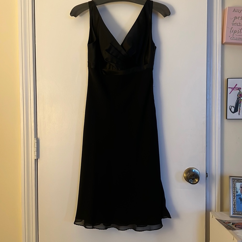 Little black dress from white black
